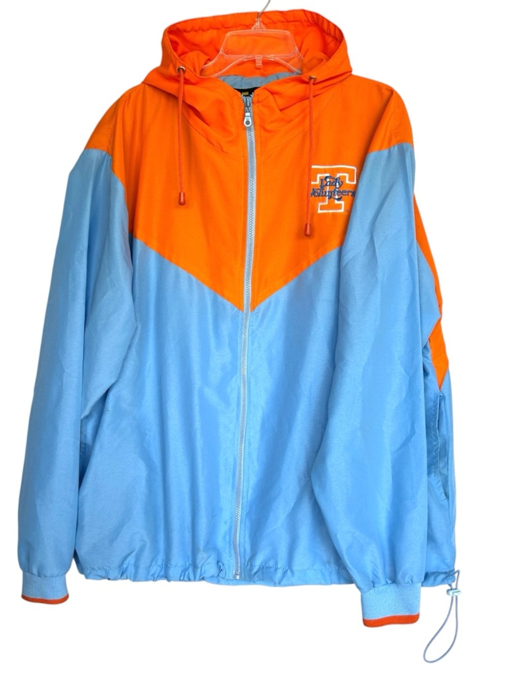 Womens Tennessee Lady Vols Windbreaker Jacket Orange Blue Hooded Large volunteer - Picture 1 of 14